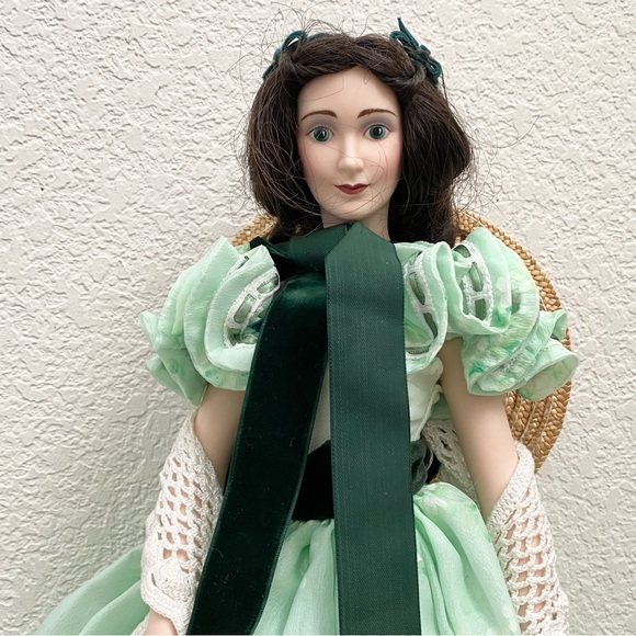 Vintage Franklin Mint Scarlett O'Hara Gone With The Wind Porcelain Doll - Picture 8 of 14